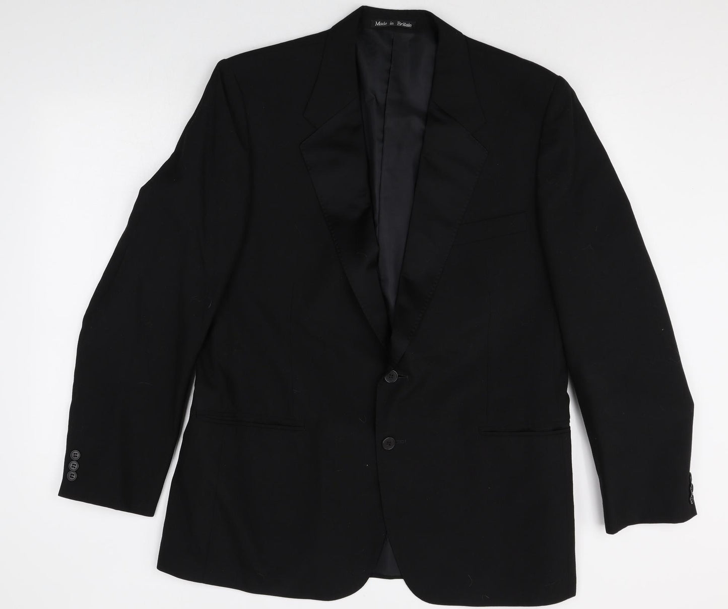 Trevira Mens Black Polyester Tuxedo Suit Jacket Size 42 Regular
