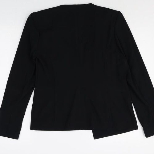 Marks and Spencer Womens Black Polyester Jacket Blazer Size 12