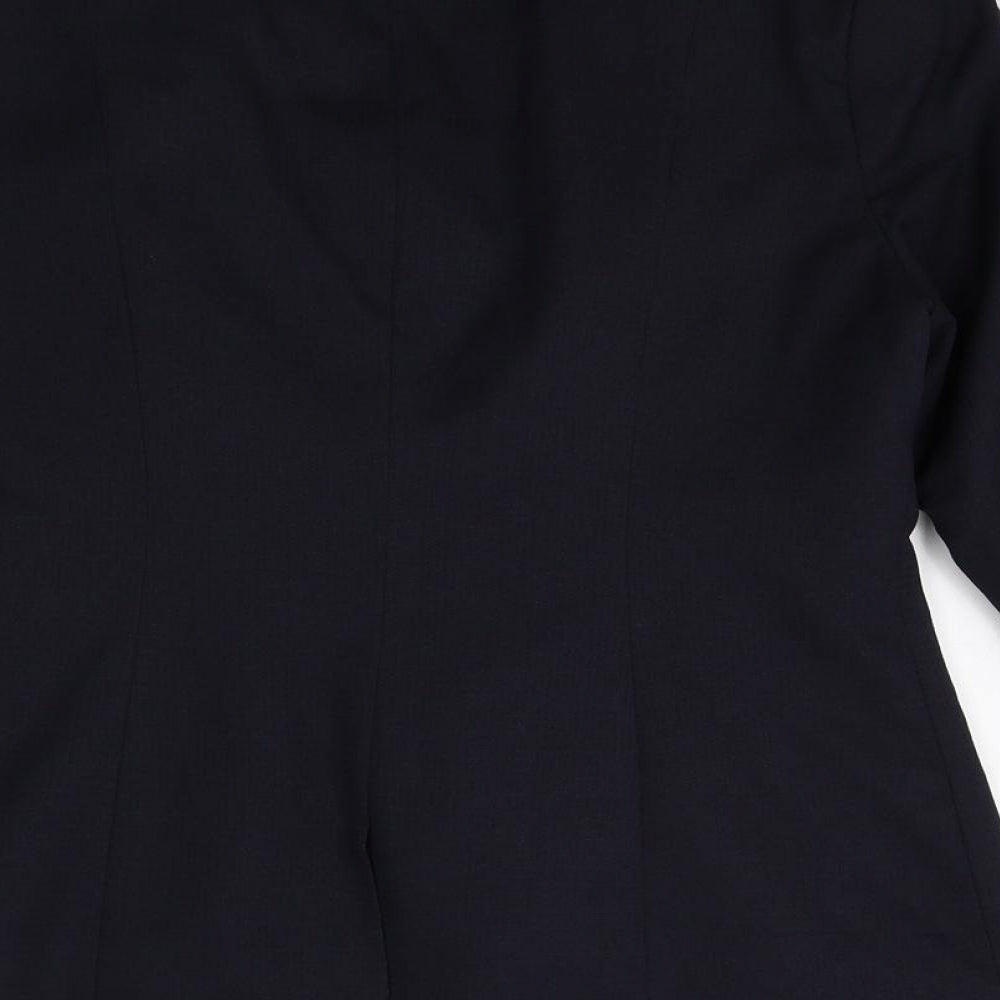 Papaya Womens Black Polyacrylate Fibre Jacket Blazer Size 8