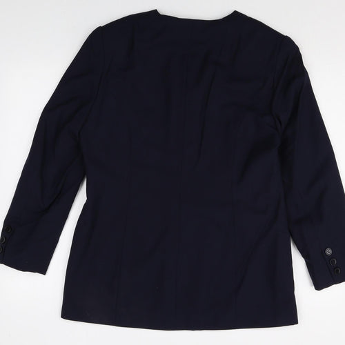 Modern essentials Womens Blue Wool Jacket Blazer Size 14