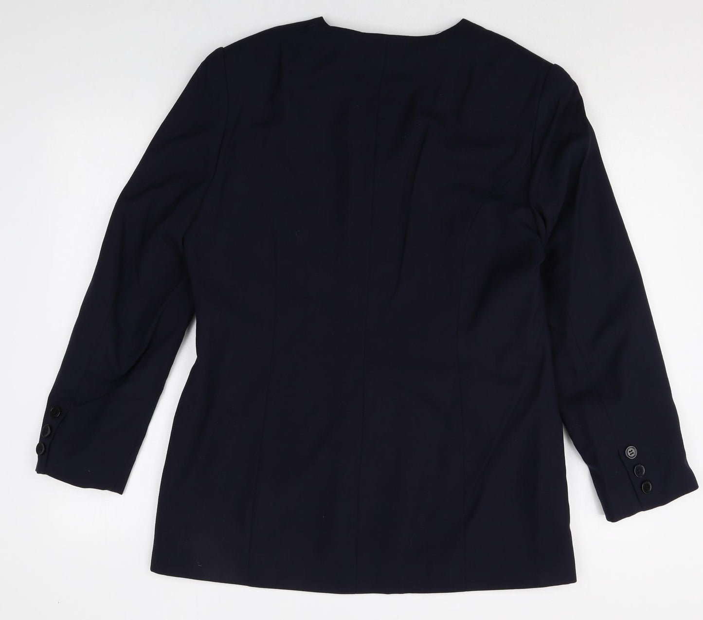 Modern essentials Womens Blue Wool Jacket Blazer Size 14
