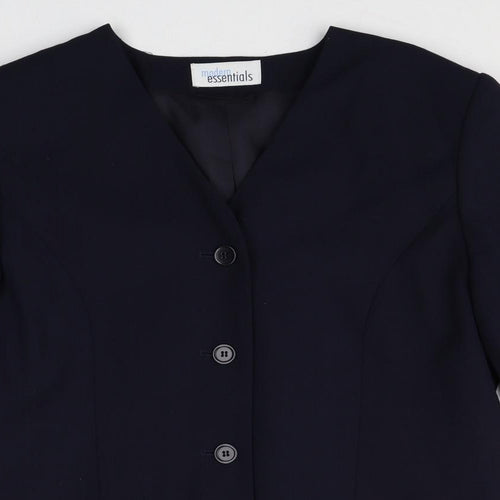 Modern essentials Womens Blue Wool Jacket Blazer Size 14