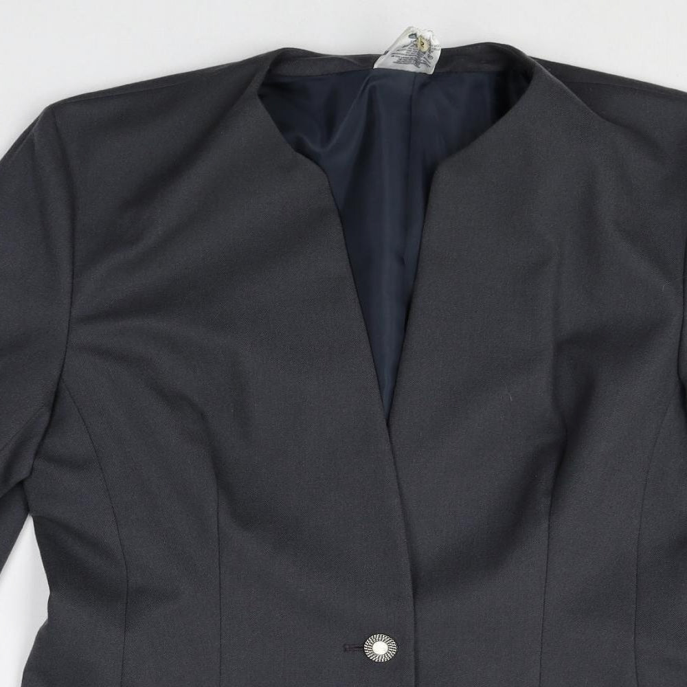Alexon Womens Grey Wool Jacket Blazer Size 14