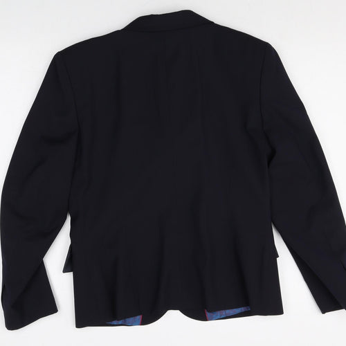 Wardrobe Womens Black Polyester Jacket Blazer Size 12