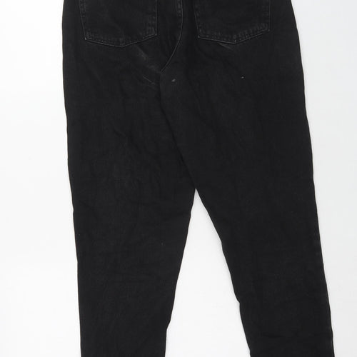 Denim & Co. Womens Black Cotton Straight Jeans Size 10 Regular Zip