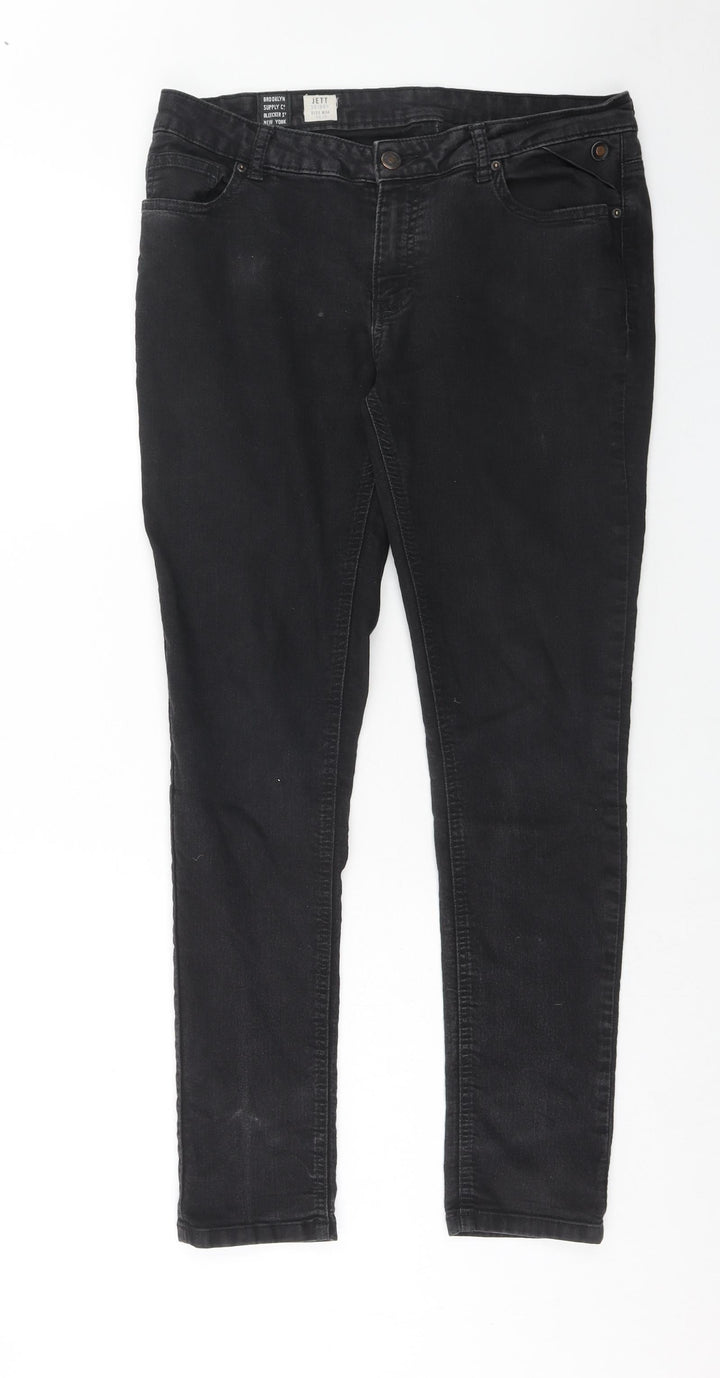Brooklyn Supply Co Womens Black Cotton Skinny Jeans Size 16 Regular Zip