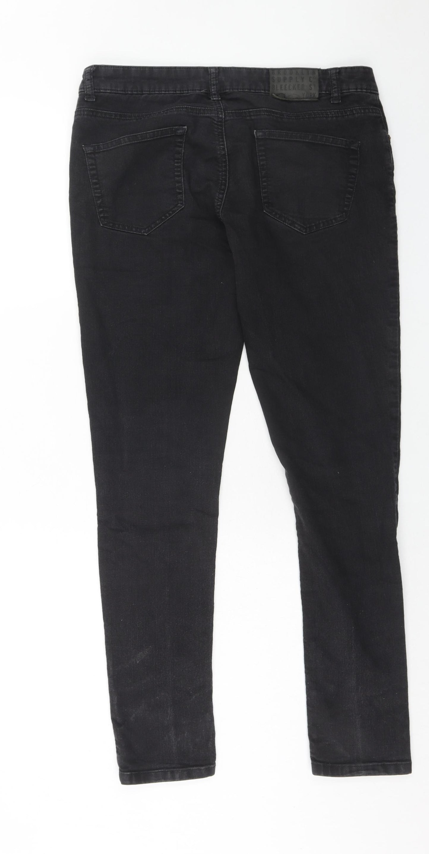 Brooklyn Supply Co Womens Black Cotton Skinny Jeans Size 16 Regular Zip