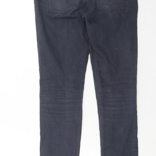 H&M Mens Blue Cotton Skinny Jeans Size 30 in Regular Zip