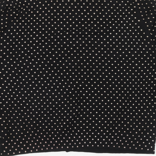 Comma Womens Blue Scoop Neck Polka Dot Viscose Cardigan Jumper Size 16