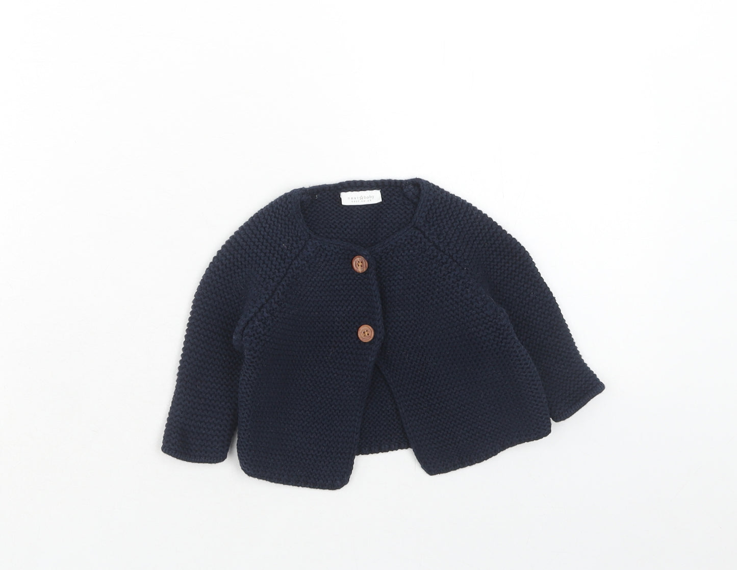 NEXT Baby Blue Cotton Cardigan Jumper Size 0-3 Months Button