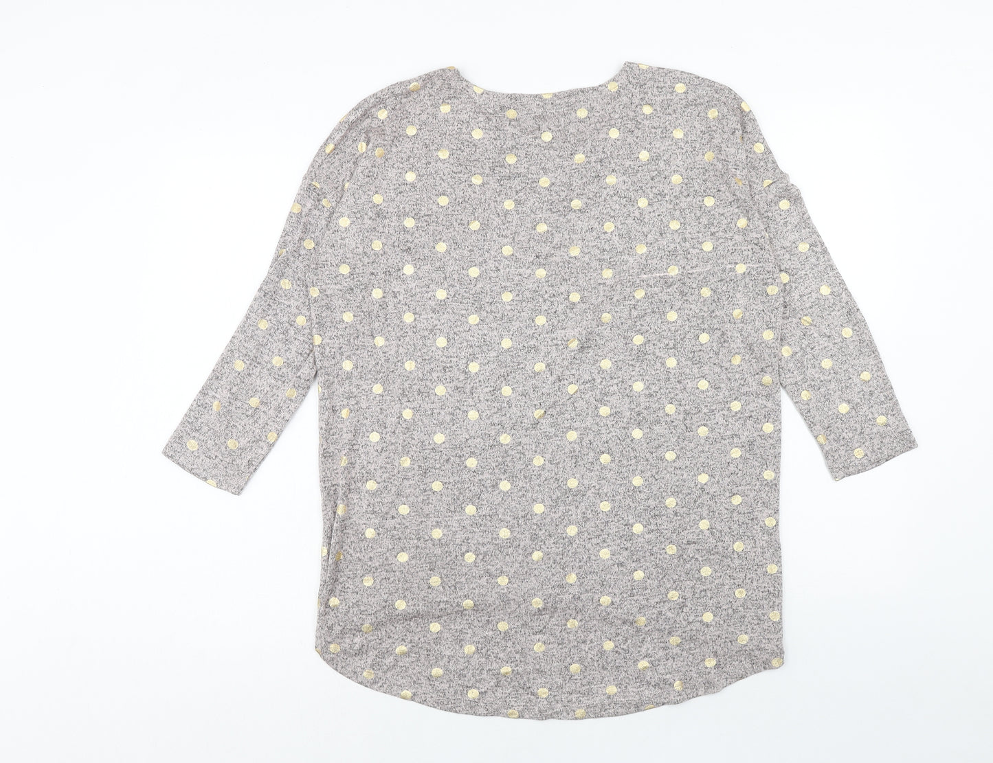 Only Womens Pink Polka Dot Polyester Basic T-Shirt Size M Round Neck