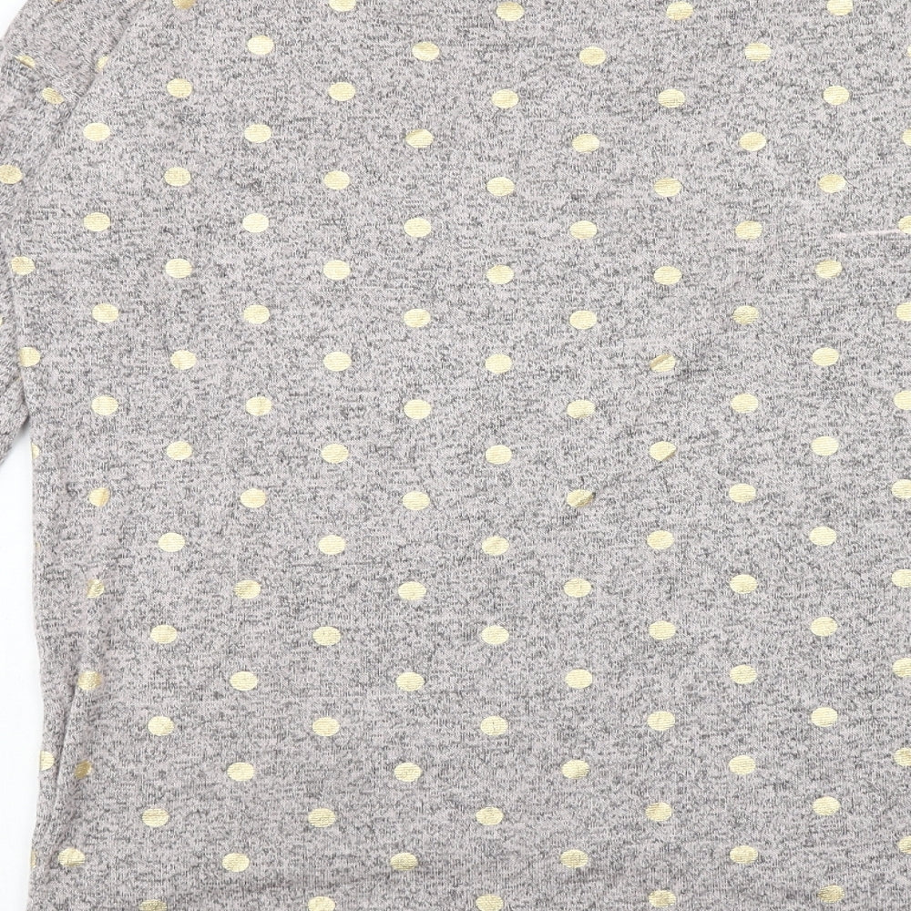 Only Womens Pink Polka Dot Polyester Basic T-Shirt Size M Round Neck