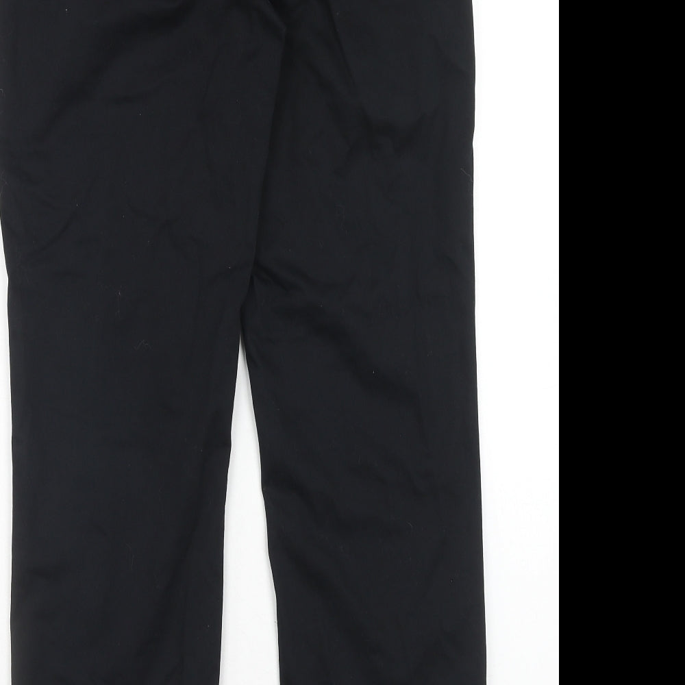 Claiborne Mens Black Cotton Trousers Size 32 in L30 in Regular Zip