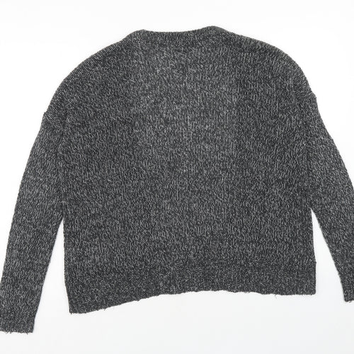 Vera Moda Womens Grey V-Neck Cotton Cardigan Jumper Size S