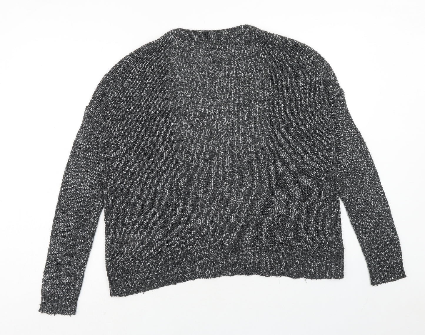 Vera Moda Womens Grey V-Neck Cotton Cardigan Jumper Size S