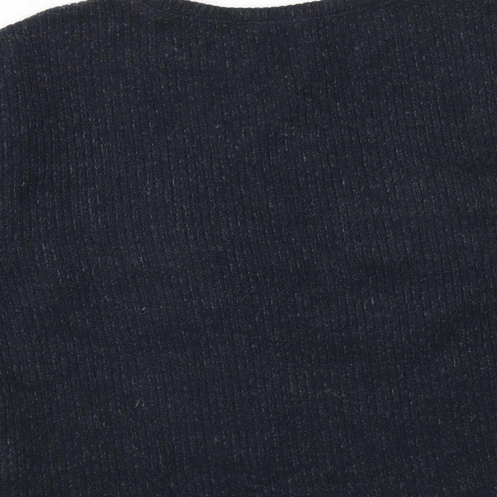 Zara Womens Blue Round Neck Acrylic Pullover Jumper Size M