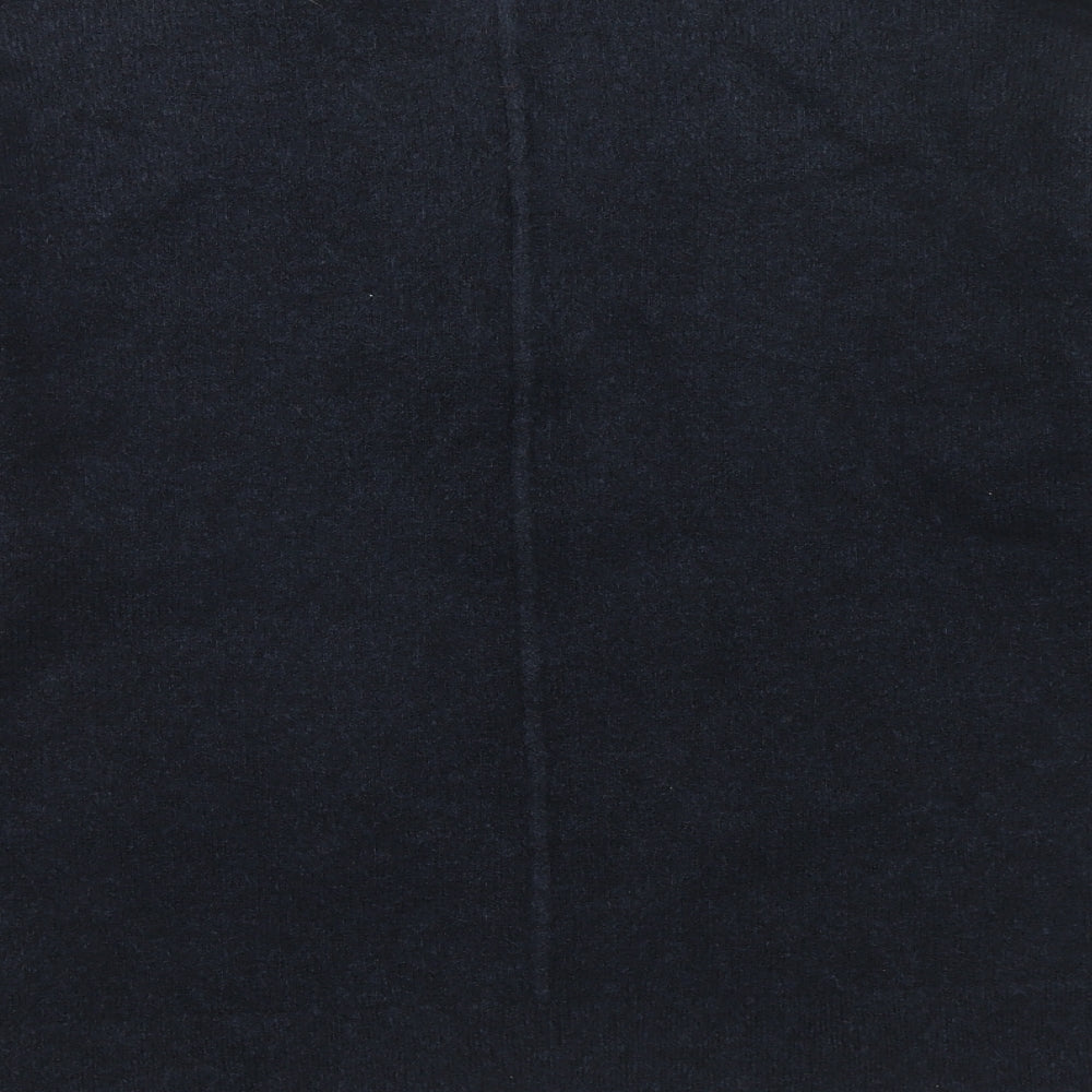 Marks and Spencer Womens Blue High Neck Acrylic Pullover Jumper Size L