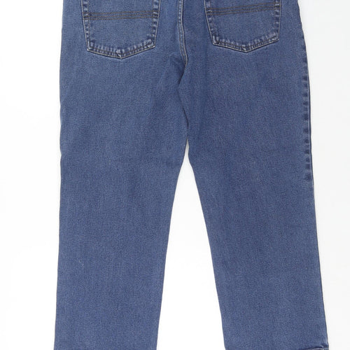 Union Blues Mens Blue Cotton Straight Jeans Size 36 in Regular Zip