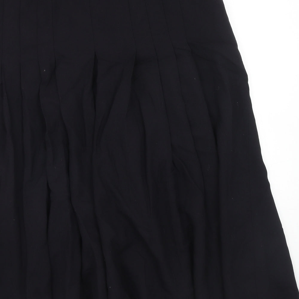 Windsmoor Womens Blue Wool Pleated Skirt Size 16 Zip