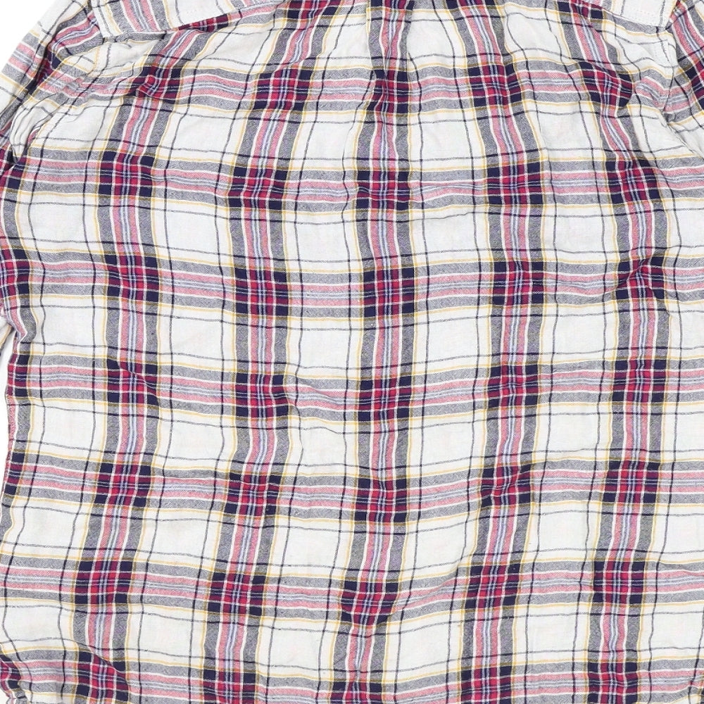 Superdry Womens Multicoloured Plaid Viscose Basic Button-Up Size XS Collared