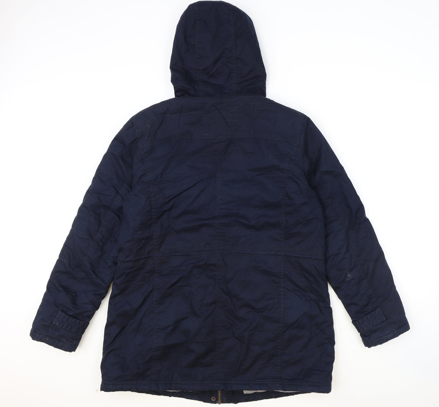 M&Co Womens Blue Windbreaker Jacket Size 14 Zip