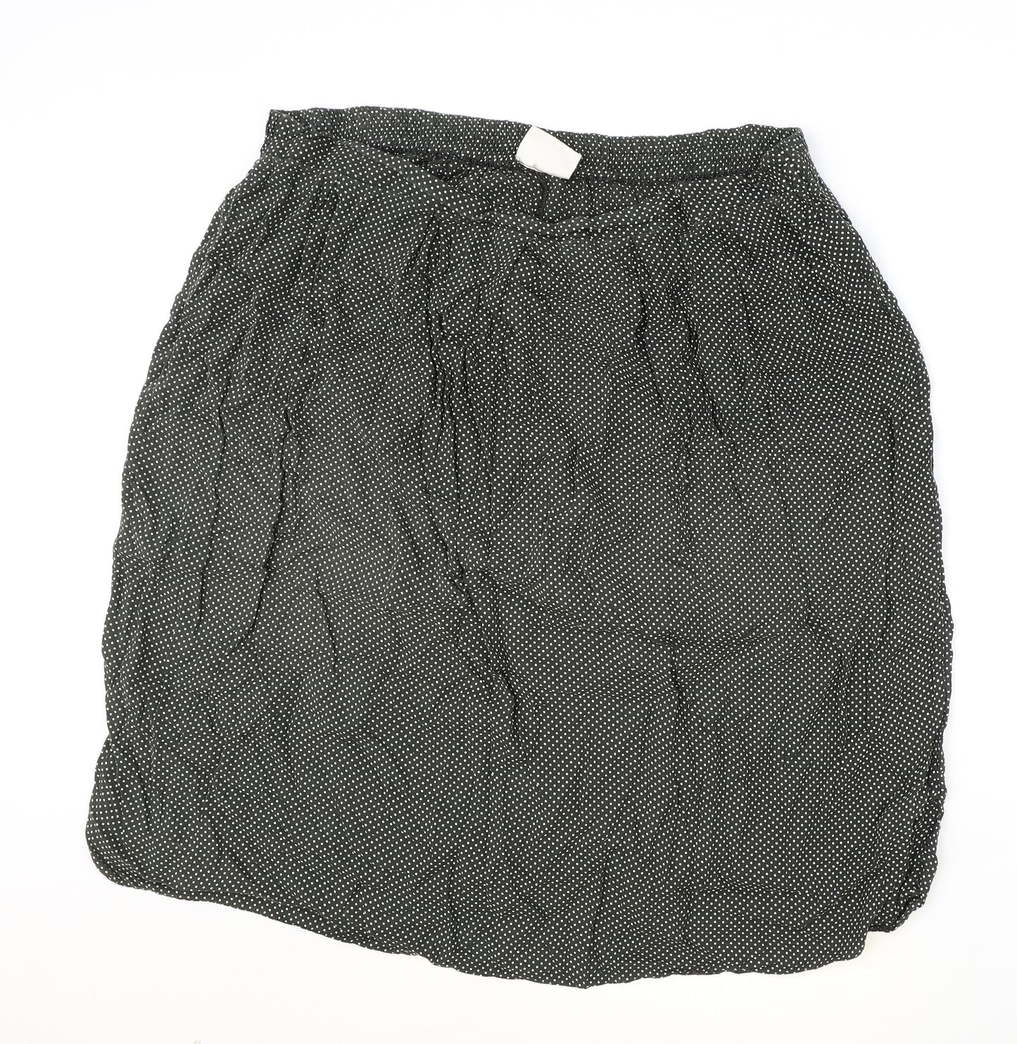 essence Womens Black Polka Dot Viscose Peasant Skirt Size 28