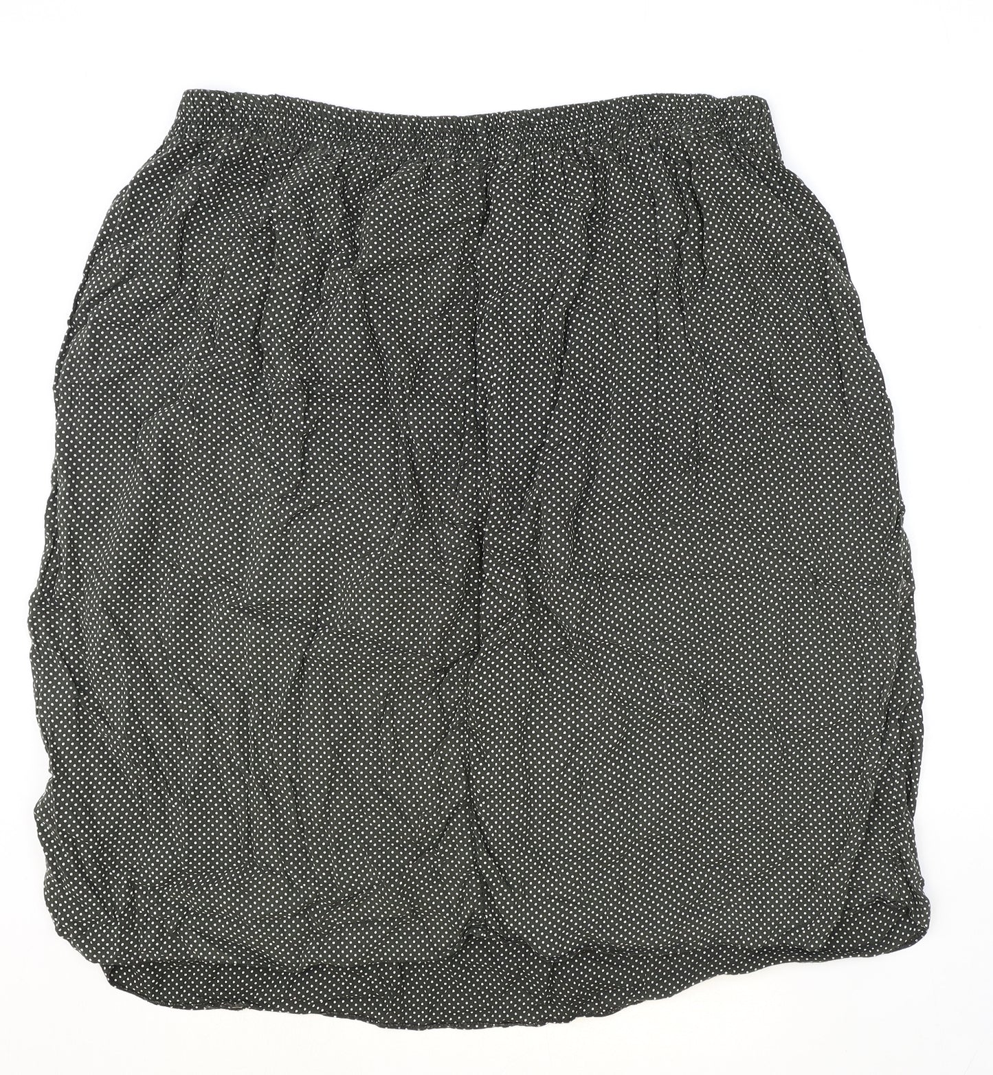 essence Womens Black Polka Dot Viscose Peasant Skirt Size 28