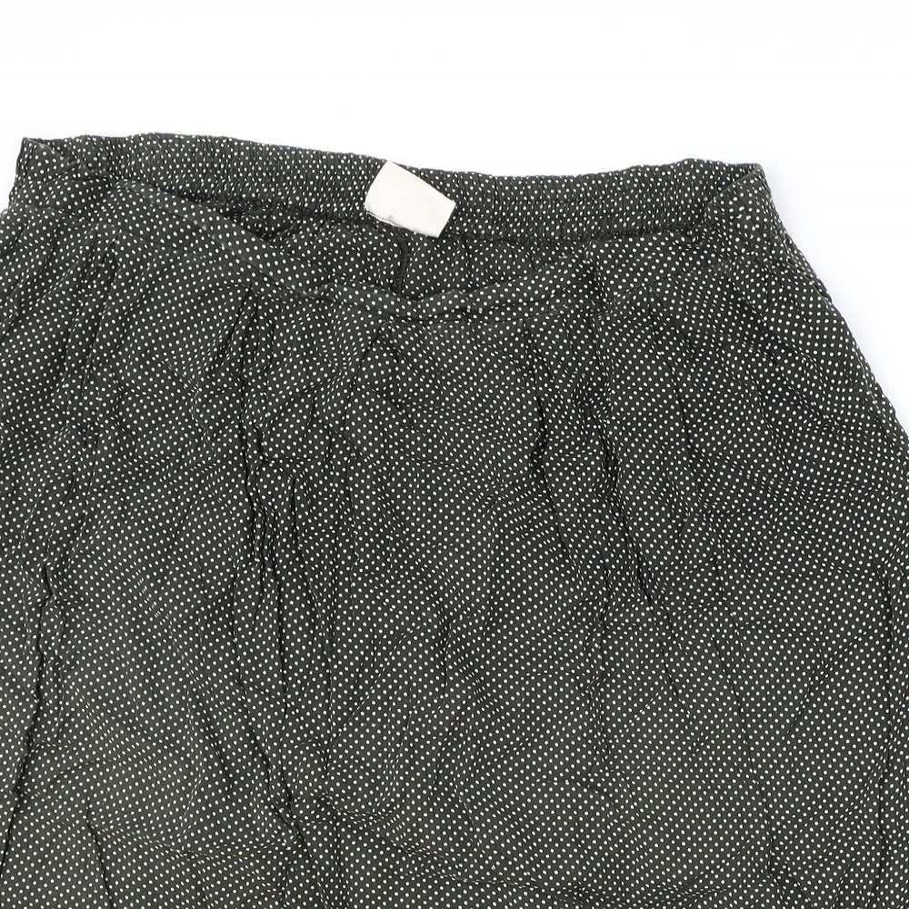 essence Womens Black Polka Dot Viscose Peasant Skirt Size 28