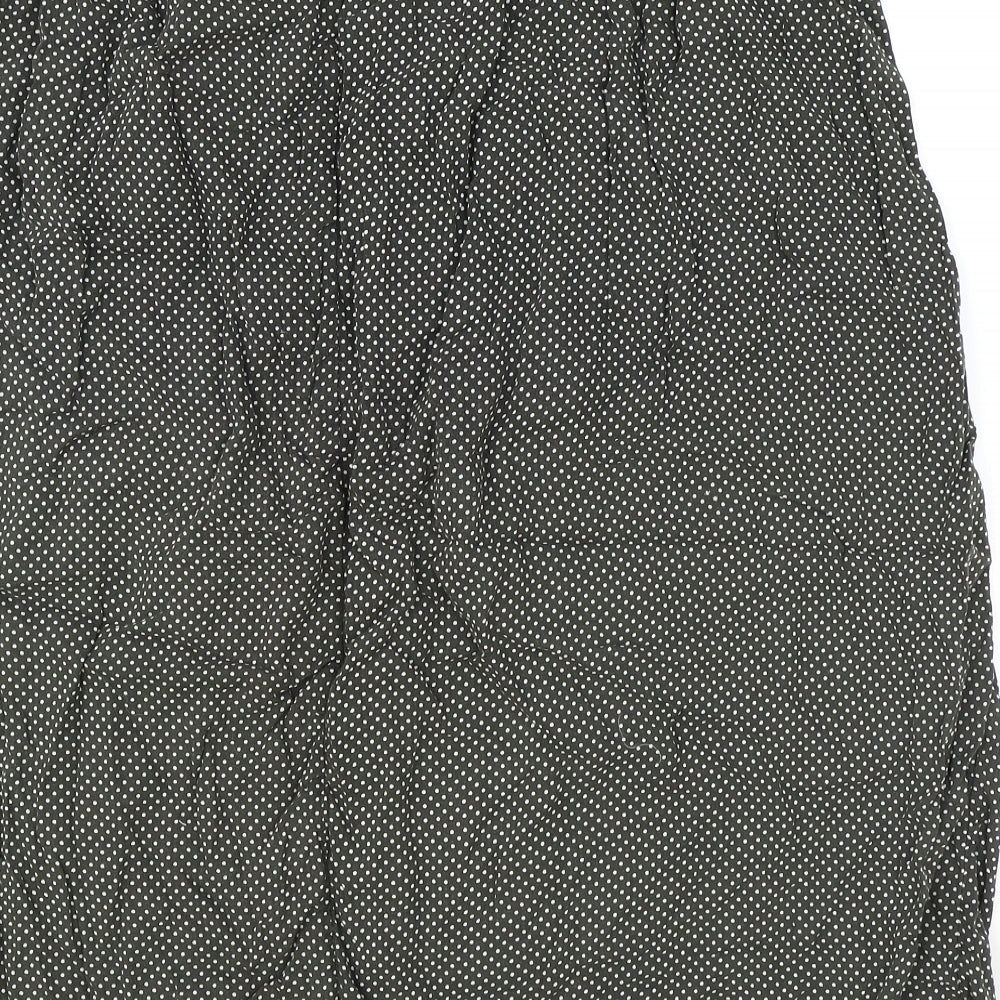essence Womens Black Polka Dot Viscose Peasant Skirt Size 28