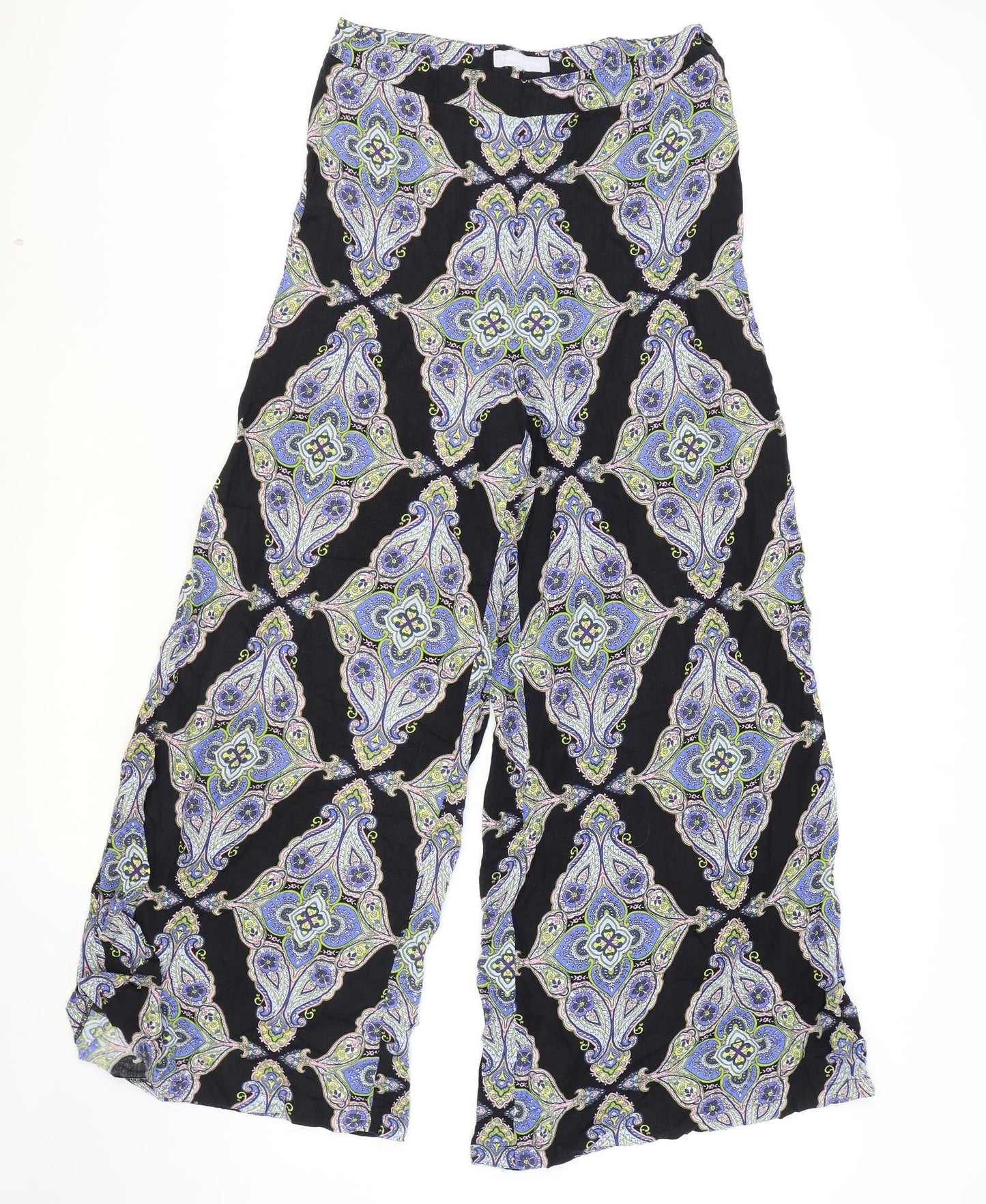 Red Herring Womens Multicoloured Geometric Viscose Trousers Size 36 in Regular Zip