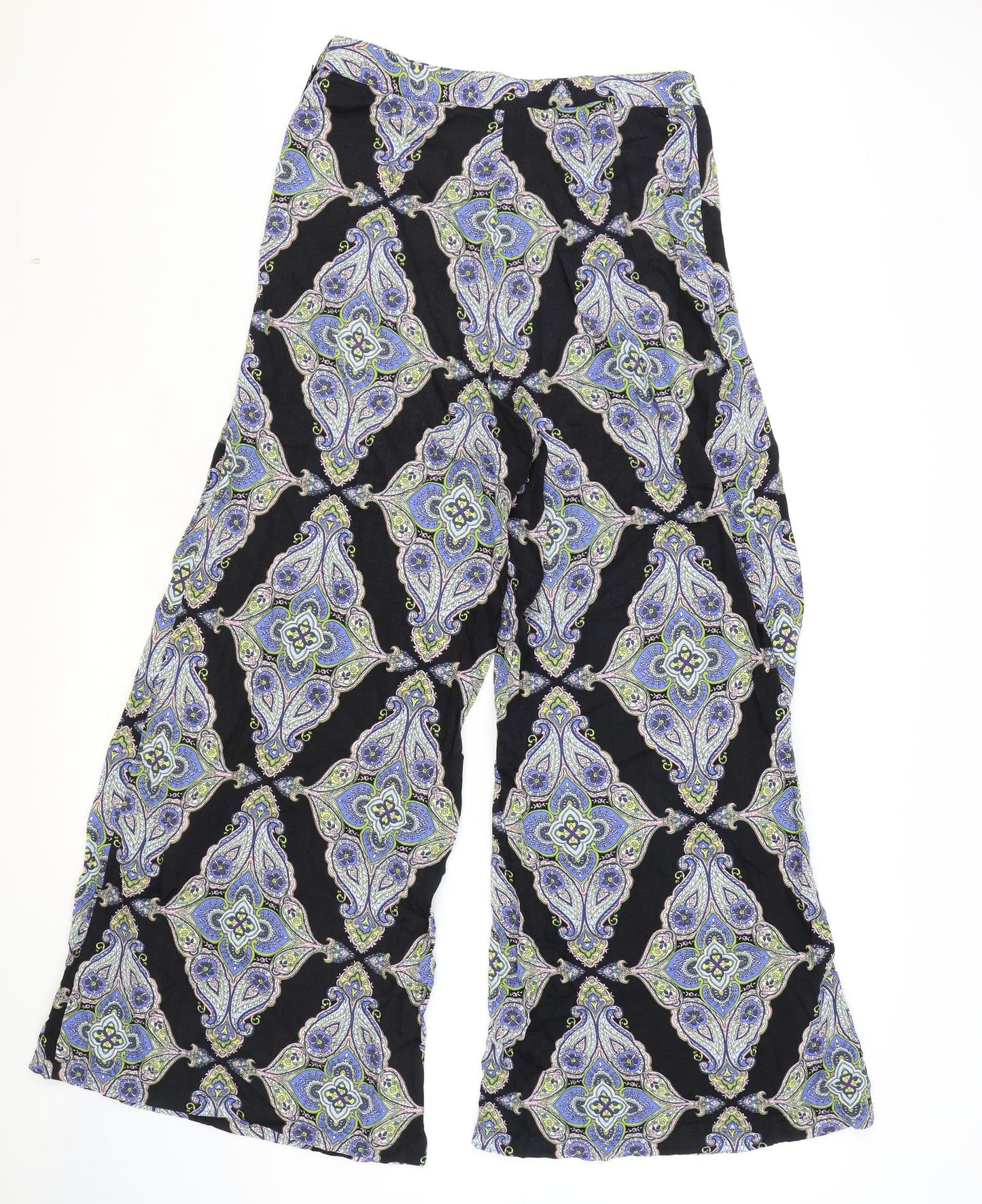 Red Herring Womens Multicoloured Geometric Viscose Trousers Size 36 in Regular Zip