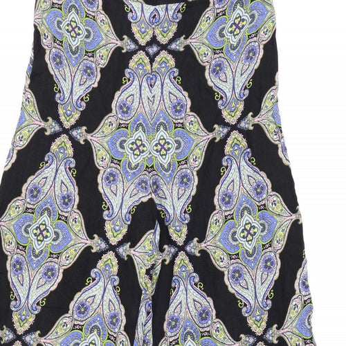 Red Herring Womens Multicoloured Geometric Viscose Trousers Size 36 in Regular Zip