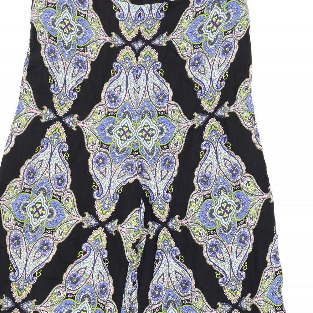 Red Herring Womens Multicoloured Geometric Viscose Trousers Size 36 in Regular Zip