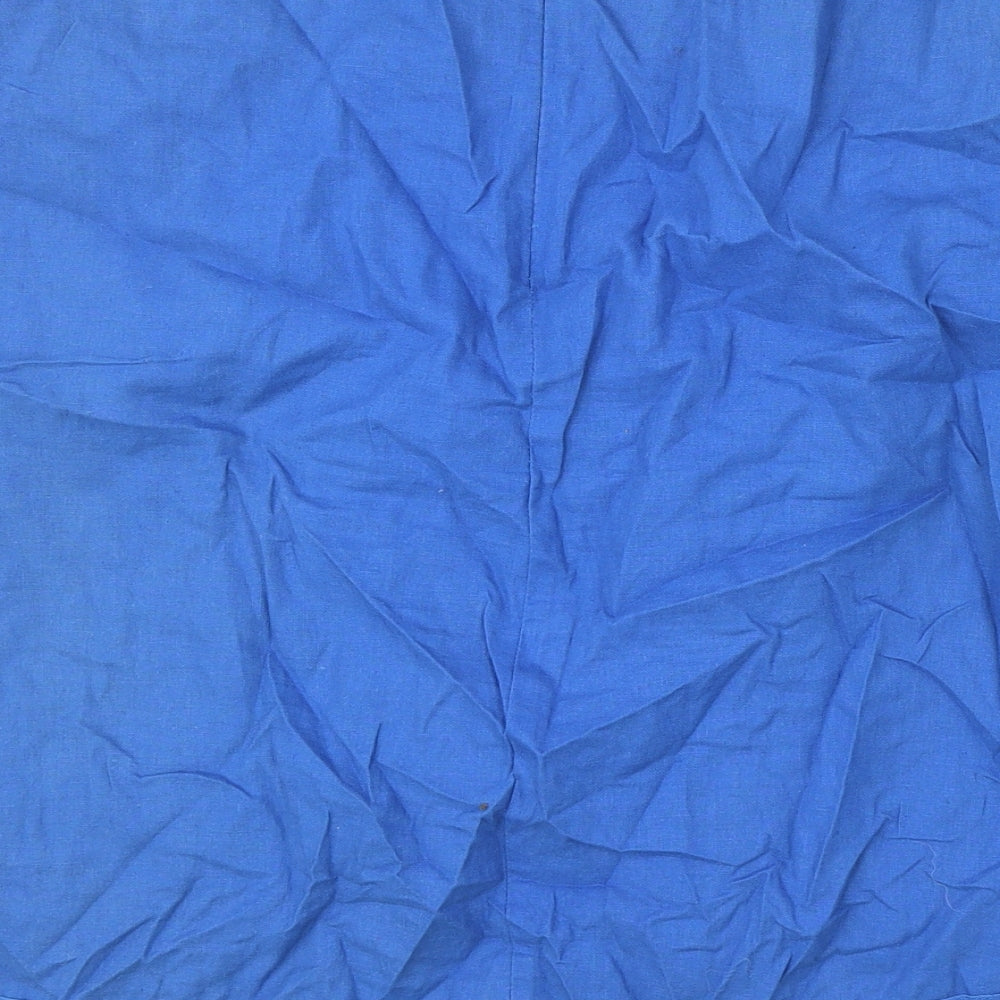 Topshop Womens Blue Linen Wrap Skirt Size 10 Tie