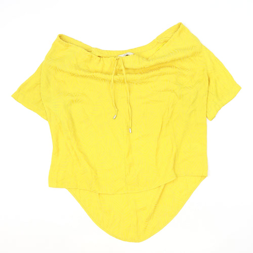 NEXT Womens Yellow Polyester Basic Blouse Size 18 Boat Neck