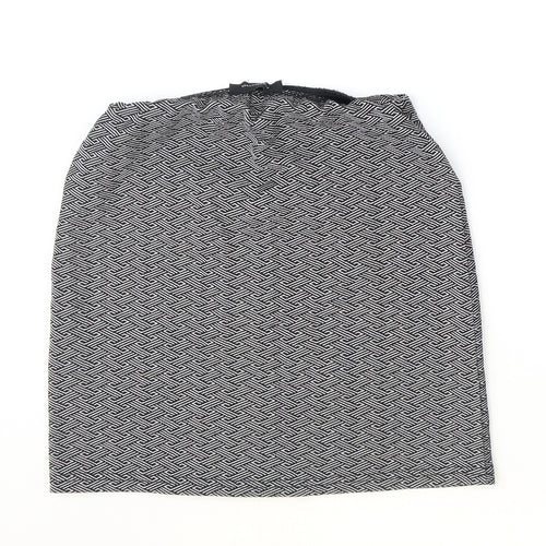 Atmosphere Womens Black Geometric Polyester Straight & Pencil Skirt Size 8