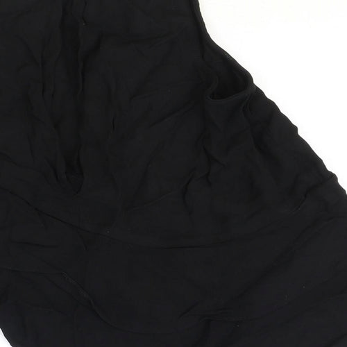 H&M Womens Black Viscose Basic Tank Size 8 Scoop Neck - Asymmetric