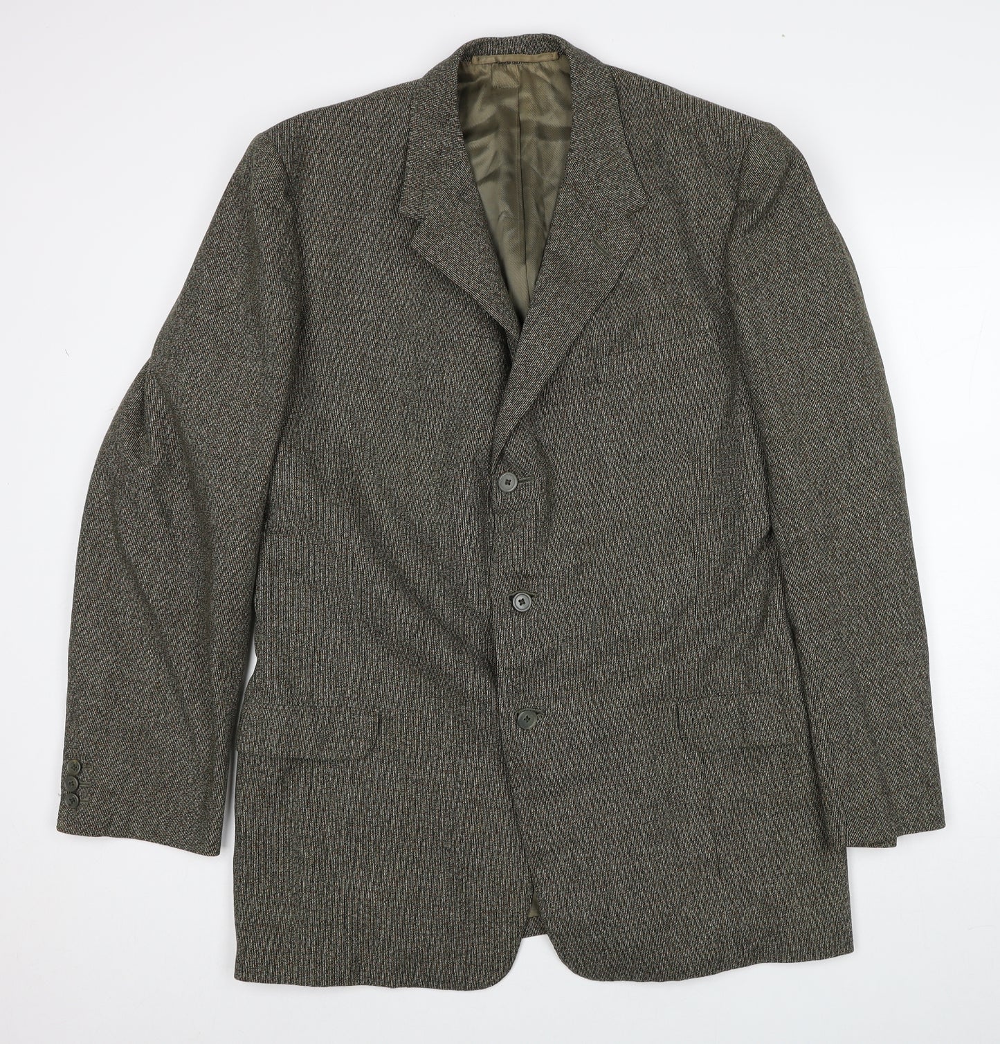 Parkington & Bowers Mens Grey Wool Jacket Suit Jacket Size 40 Regular