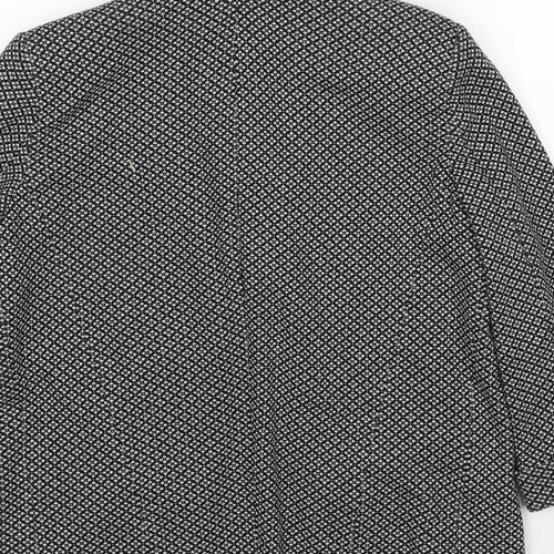 Topshop Womens Black Geometric Jacket Blazer Size 8