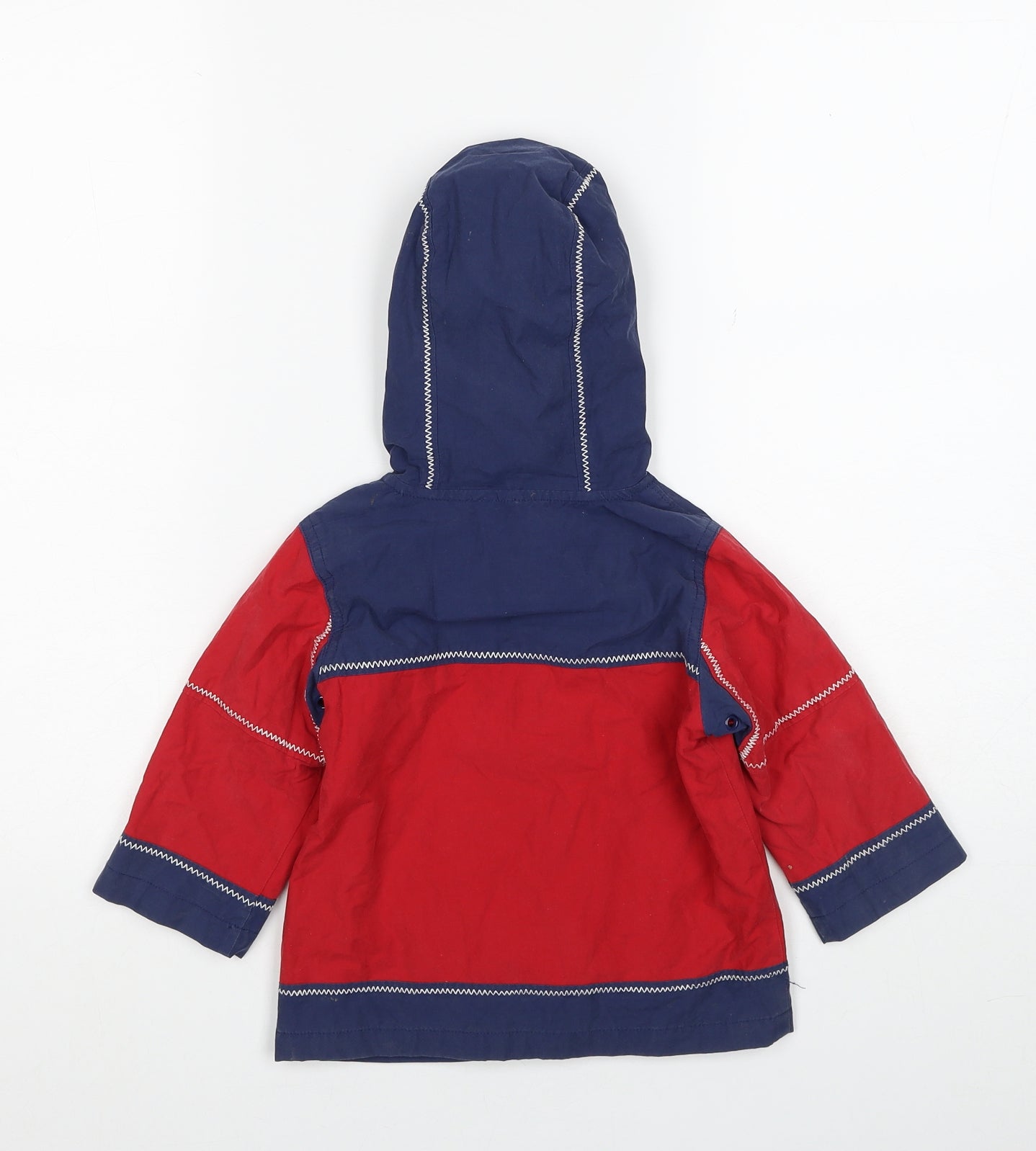 Gap Boys Red Colourblock Basic Jacket Jacket Size 18-24 Months Zip
