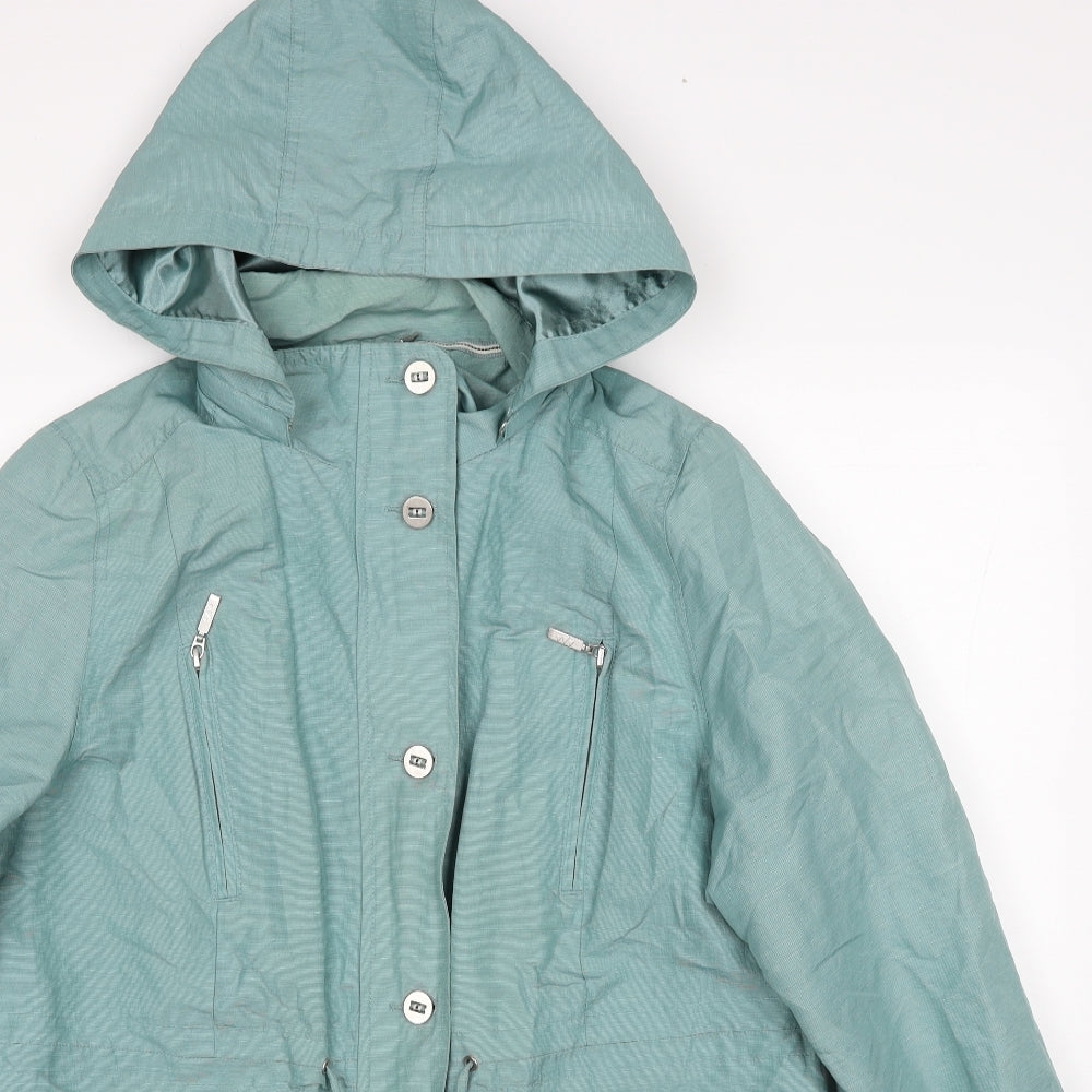 Per Una Womens Blue Parka Jacket Size 16 Zip