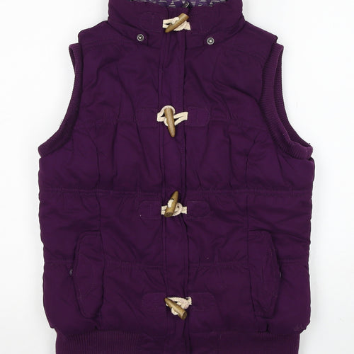 Debenhams Womens Purple Gilet Jacket Size 10 Zip
