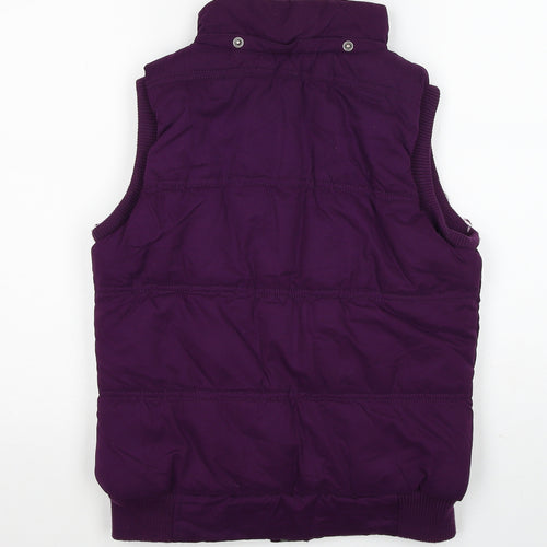 Debenhams Womens Purple Gilet Jacket Size 10 Zip