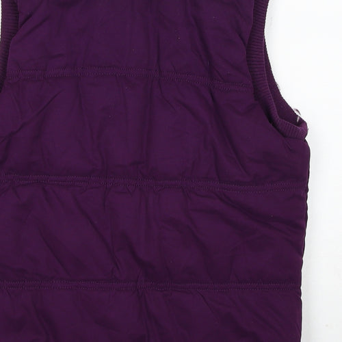 Debenhams Womens Purple Gilet Jacket Size 10 Zip