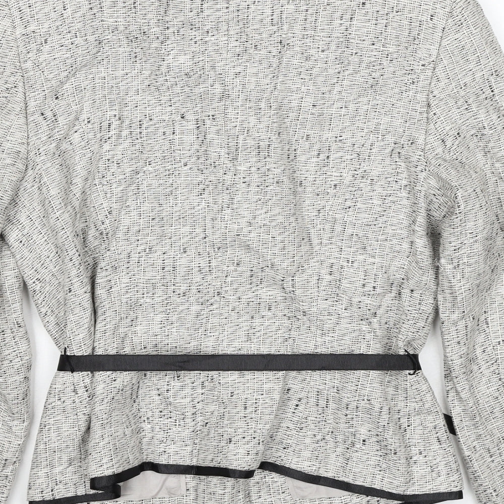 Wallis Womens Grey Jacket Size 10 Button