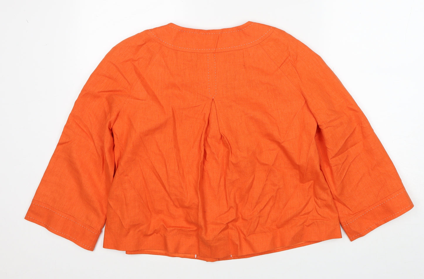 Marks and Spencer Womens Orange Jacket Size 10 Button