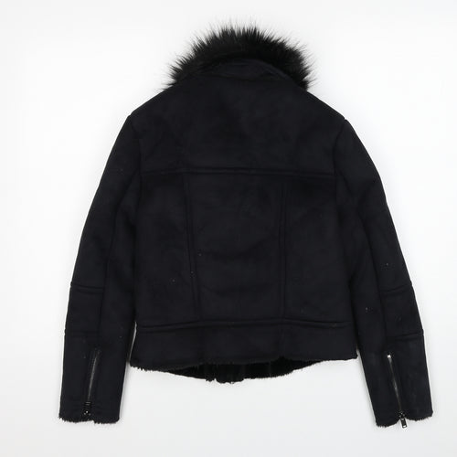 New Look Womens Black Jacket Size 8 Zip