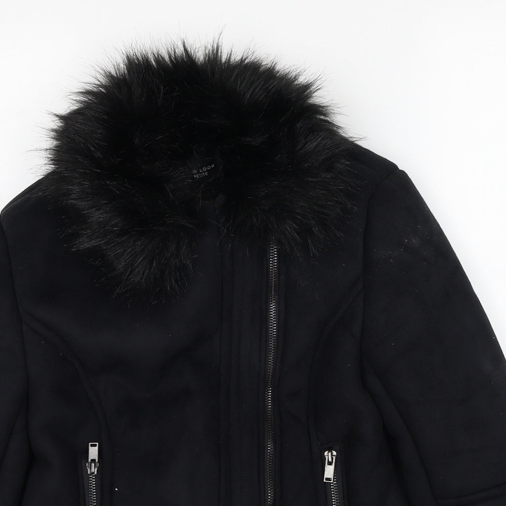 New Look Womens Black Jacket Size 8 Zip