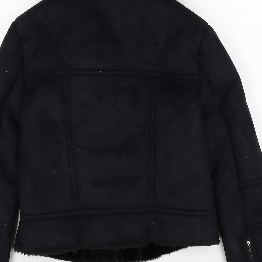 New Look Womens Black Jacket Size 8 Zip