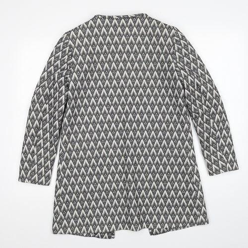 H&M Womens Black Geometric Jacket Blazer Size 8